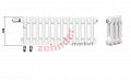 Радиатор Zehnder Charleston Completto CH 2035/05 V001 ½  RAL 9016