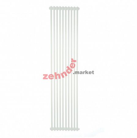 Вертикальный радиатор Zehnder Charleston 2200/10 1270 1/2 RAL 9016 боковое подключение (с кронштейнами CVD1+BH)