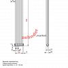 Вертикальный радиатор Zehnder Charleston Completto 2180/04 V001 1/2 RAL 9217 matt Чёрный нижнее подключение