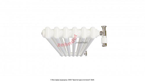 Вертикальный радиатор Zehnder Charleston 2180/06 1270 3/4 RAL 9016 боковое подключение