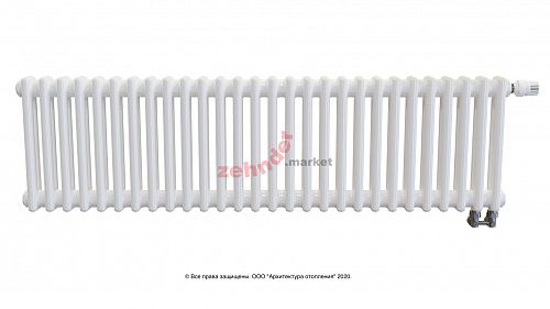 Радиатор Zehnder Charleston Completto 2035/28 V001 1/2 RAL 9016 нижнее подключение