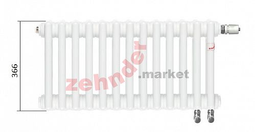 Радиатор Zehnder Charleston Completto CH 3037/03 V001 ½ RAL 9016