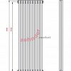 Вертикальный радиатор Zehnder Charleston 2180/10 1270 3/4 Technoline 0325 TL боковое подключение