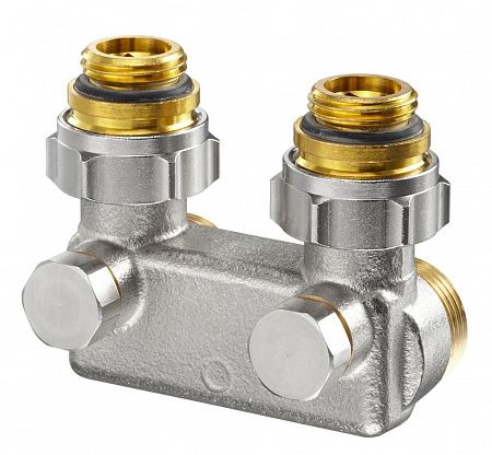 1016463 Oventrop Перепускной узел с функцией отключения 1/2&quot; НР x 3/4&quot; НР, угловой