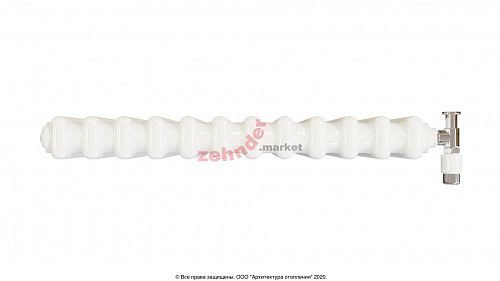 Вертикальный радиатор Zehnder Charleston 2180/12 1270 3/4 RAL 9016 боковое подключение