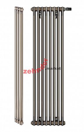 Вертикальный радиатор Zehnder Charleston 2180/08 V001 1/2 Technoline 0325 TL нижнее подключение (с кронштейнами CVD1+BH)