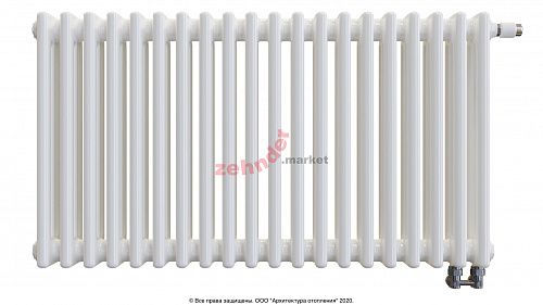 Радиатор Zehnder Charleston Completto 3050/20 V001 1/2 RAL 9016 нижнее подключение (с кронштейнами CVD1+BH)