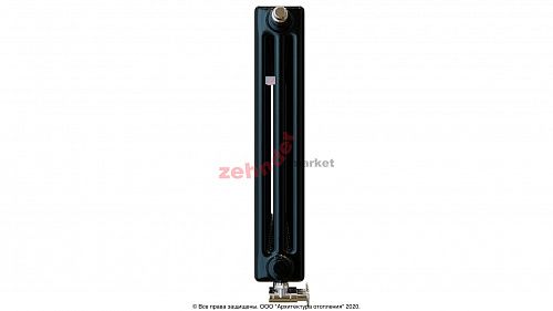 Радиатор Zehnder Charleston Completto 3057/22 V001 1/2 RAL 9217 matt цвет Черный нижнее подключение