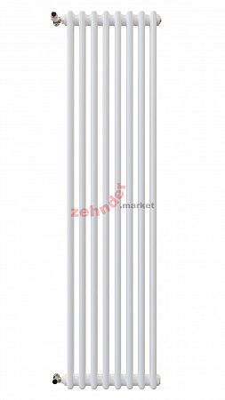 Вертикальный радиатор Zehnder Charleston 2200/08 1270 1/2 RAL 9016 боковое подключение (с кронштейнами SMB2T)