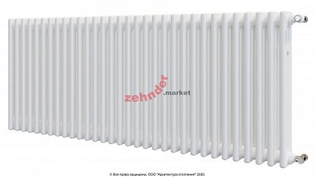 Радиатор Zehnder Charleston CH 3050/32 1270 1/2 RAL 9016 боковое подключение (с кронштейнами CVD1+BH)