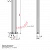 Вертикальный радиатор Zehnder Charleston Completto 3180/04 V001 1/2 RAL 9016 нижнее подключение (с кронштейнами CVD1+BH)