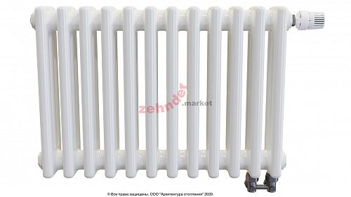Радиатор Zehnder Charleston Completto 3037/12 V001 1/2 RAL 9016 нижнее подключение