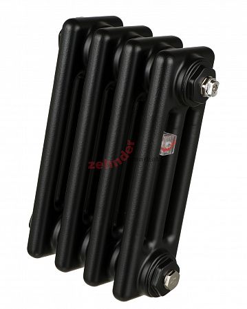 Радиатор Zehnder Charleston 3057/26 1270 3/4 RAL 9217 matt Чёрный боковое подключение