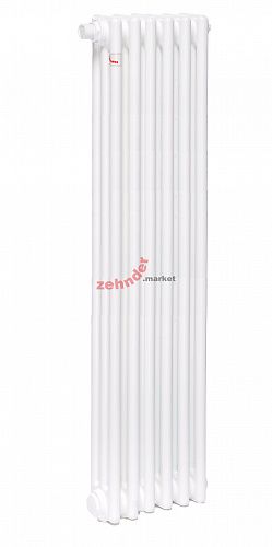 Вертикальный радиатор Zehnder Charleston Completto 3180/06 V001 1/2 RAL 9016 нижнее подключение (с кронштейнами CVD1+BH)