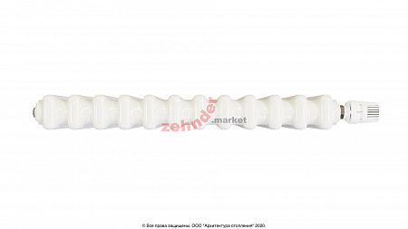 Вертикальный радиатор Zehnder Charleston Completto 2180/12 V001 1/2 RAL 9016 нижнее подключение