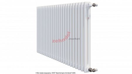 Радиатор Zehnder Charleston 2056/24 1270 3/4 RAL 9016 боковое подключение