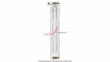 Радиатор Zehnder Charleston CH 3050/26 1270 1/2 RAL 9016 боковое подключение (с кронштейнами CVD1+BH)