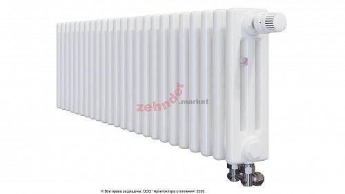 Радиатор Zehnder Charleston Completto 3030/24 V001 1/2 RAL 9016 нижнее подключение
