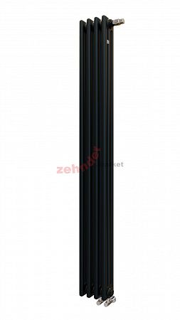 Вертикальный радиатор Zehnder Charleston Completto 3180/04 V001 1/2 RAL 9217 matt Чёрный нижнее подключение