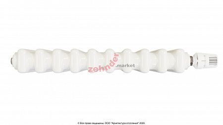 Вертикальный радиатор Zehnder Charleston Completto 2180/10 V001 1/2 RAL 9016 нижнее подключение (с кронштейнами CVD1+BH)