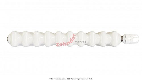 Вертикальный радиатор Zehnder Charleston Completto 2180/10 V001 1/2 RAL 9016 нижнее подключение (с кронштейнами CVD1+BH)
