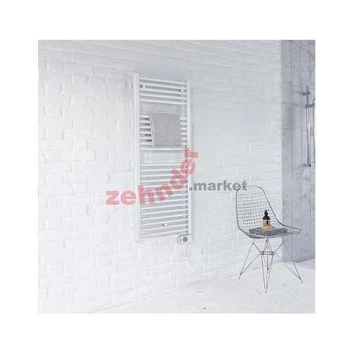 Электрический полотенцесушитель Zehnder Aura PBEZ-120-050/MQ RAL 9016/патрон Musa RAL 9016