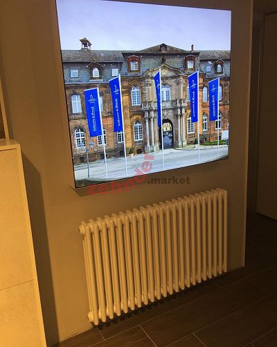 Радиатор Zehnder Charleston 3057/18 1270 3/4 RAL 9016 боковое подключение