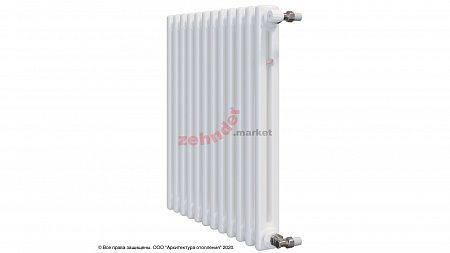 Радиатор Zehnder Charleston 2050/12 1270 1/2 RAL 9016 боковое подключение (с кронштейнами CVD1+BH)
