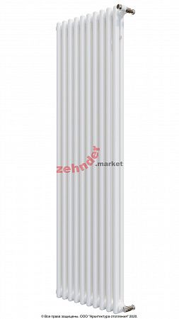 Вертикальный радиатор Zehnder Charleston 2180/10 1270 3/4 RAL 9016 боковое подключение