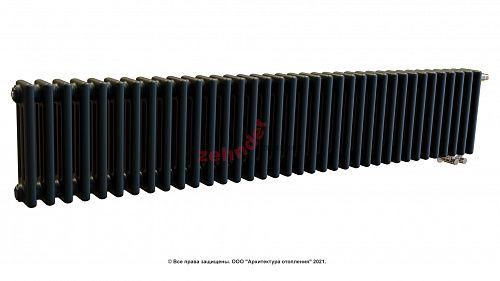 Радиатор Zehnder Charleston Completto 3030/36 V001 1/2 RAL 9217 matt цвет Черный нижнее подключение