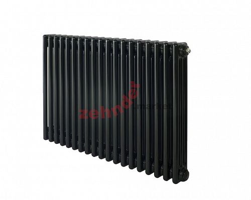 Радиатор Zehnder Charleston 3057/24 1270 3/4 RAL 9217 matt Чёрный боковое подключение
