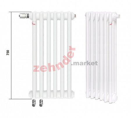 Радиатор Zehnder Charleston Completto CH 3075/04 V001 ½ RAL 9016