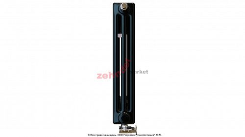 Радиатор Zehnder Charleston Completto 3057/18 V001 1/2 RAL 9217 matt цвет Черный нижнее подключение