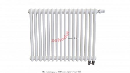 Радиатор Zehnder Charleston Completto 2056/16 V001 1/2 RAL 9016 нижнее подключение