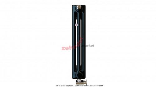 Радиатор Zehnder Charleston Completto 3057/10 V001 1/2 RAL 9217 matt цвет Черный нижнее подключение