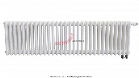 Радиатор Zehnder Charleston Completto 3037/30 V001 1/2 RAL 9016 нижнее подключение
