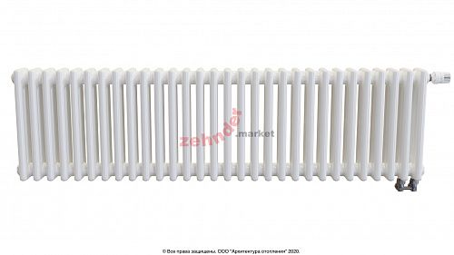 Радиатор Zehnder Charleston Completto 3037/30 V001 1/2 RAL 9016 нижнее подключение