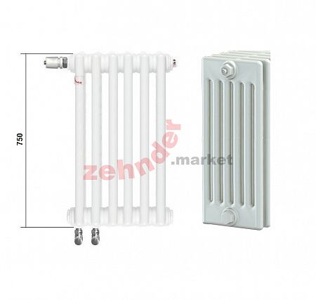 Радиатор Zehnder Charleston Completto CH 6075/05 V001 ½ RAL 9016