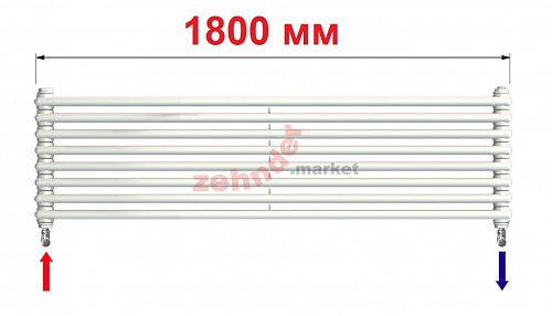 Радиатор Zehnder Charleston Turned T2180/8 N3580 RAL 9016
