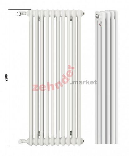Радиатор Zehnder Charleston CH 3220/33 1270 ¾ RAL 9016