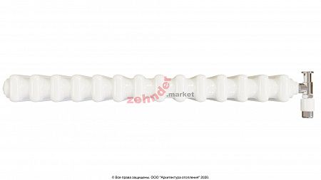 Вертикальный радиатор Zehnder Charleston 2180/14 1270 1/2 RAL 9016 боковое подключение (с кронштейнами CVD1+BH)