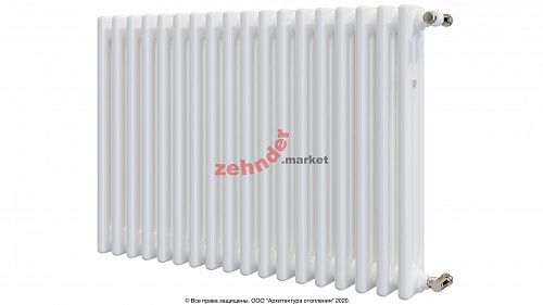 Радиатор Zehnder Charleston CH 3050/18 1270 1/2 RAL 9016 боковое подключение (с кронштейнами CVD1+BH)