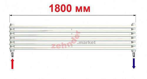 Радиатор Zehnder Charleston Turned T3180/6 N3580 RAL 9016