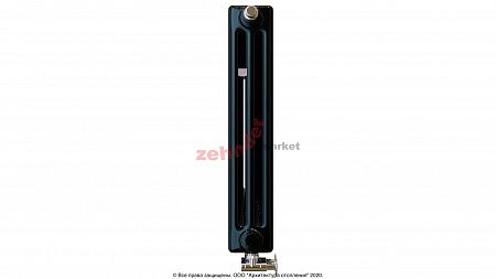 Радиатор Zehnder Charleston Completto 3057/26 V001 1/2 RAL 9217 matt Чёрный нижнее подключение