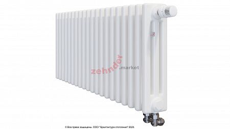 Радиатор Zehnder Charleston Completto 3037/20 V001 1/2 RAL 9016 нижнее подключение