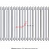Радиатор Zehnder Charleston 2050/24 1270 1/2 RAL 9016 боковое подключение (с кронштейнами CVD1+BH)