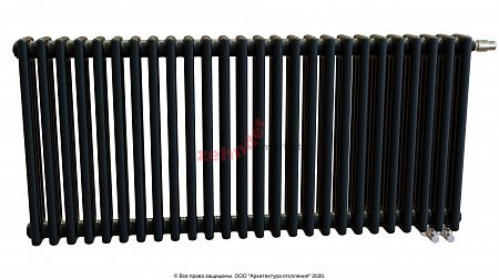 Радиатор Zehnder Charleston Completto 3057/26 V001 1/2 RAL 9217 matt Чёрный нижнее подключение
