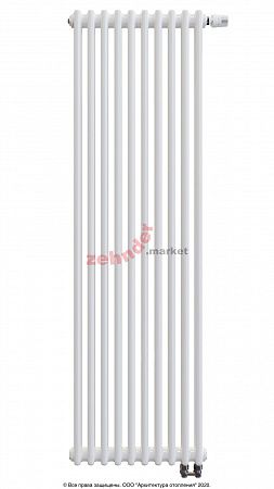Вертикальный радиатор Zehnder Charleston Completto 2180/10 V001 1/2 RAL 9016 нижнее подключение