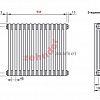Радиатор Zehnder Charleston CH 3050/14 1270 1/2 RAL 9016 боковое подключение (с кронштейнами CVD1+BH)