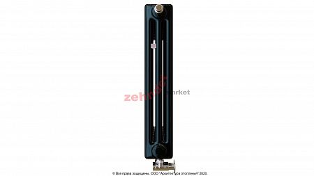 Радиатор Zehnder Charleston Completto 3057/14 V001 1/2 RAL 9217 matt цвет Черный нижнее подключение